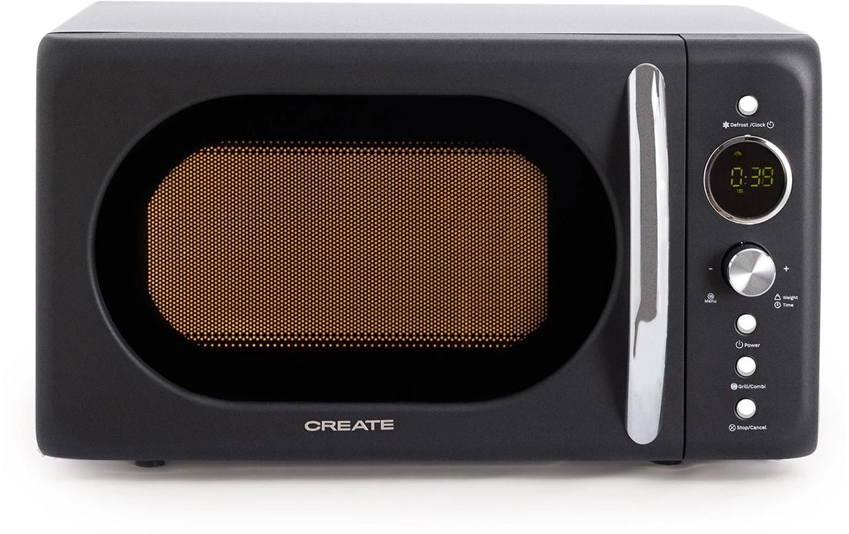 Create Mikrowelle Retro Schwarz