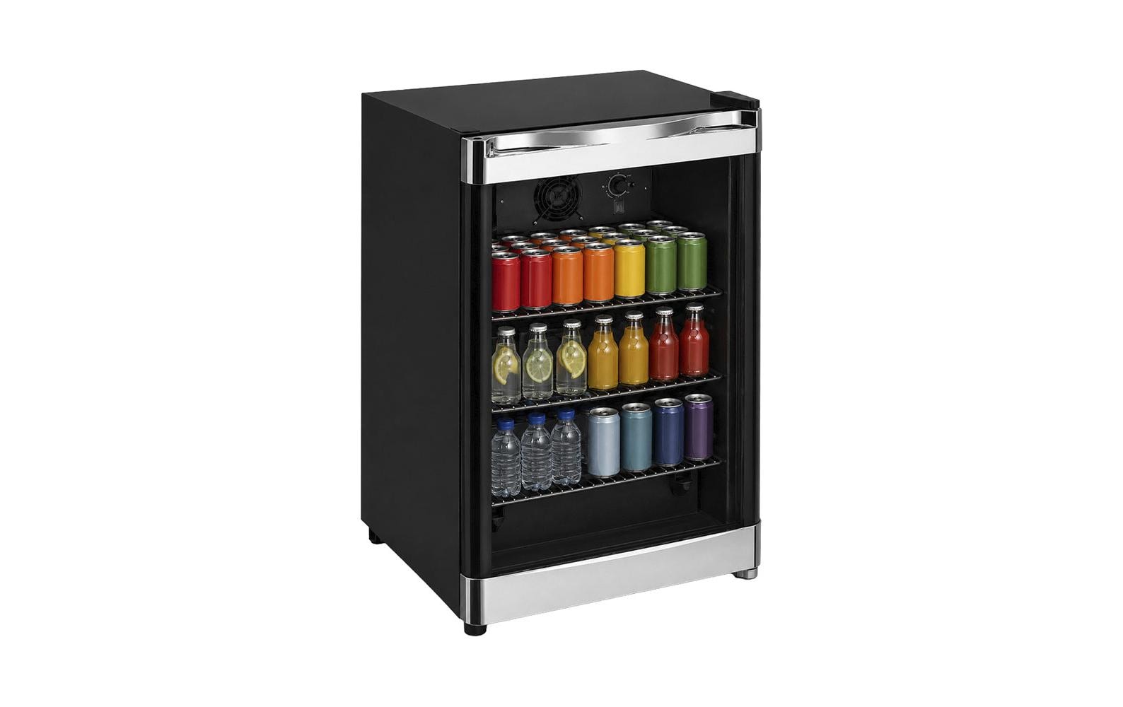 Kibernetik Getränkekühlschrank GK70 69 l, 4 - 12 °C, Glastür, Schwarz
