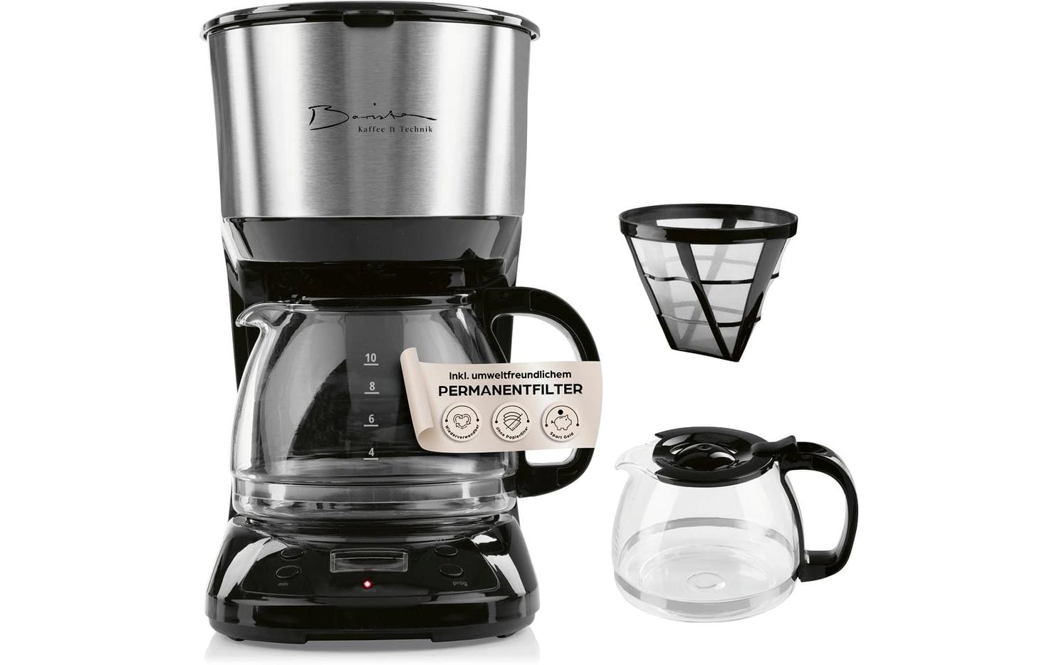 Barista Filterkaffeemaschine 30381 Schwarz/Silber
