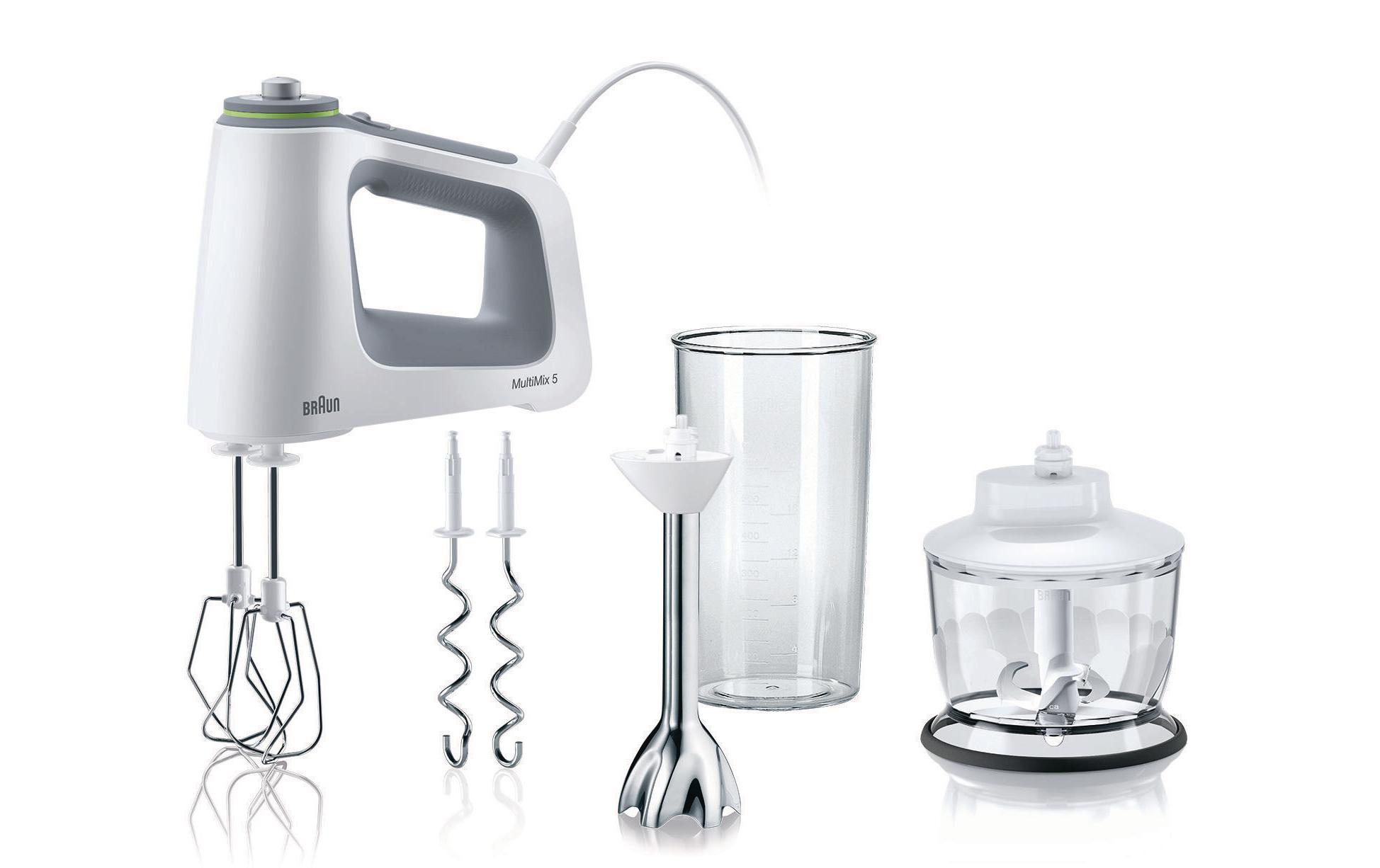 Braun Handmixer MultiMix 5 HM5137WH Weiss/Grau Braun Handmixer MultiMix 5 HM5137WH Weiss/Grau