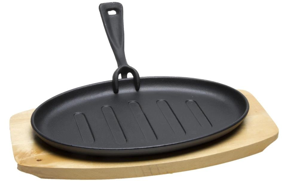 Nouvel Hot Plate mit Holzunterteller 34 x 18 x 5 cm
