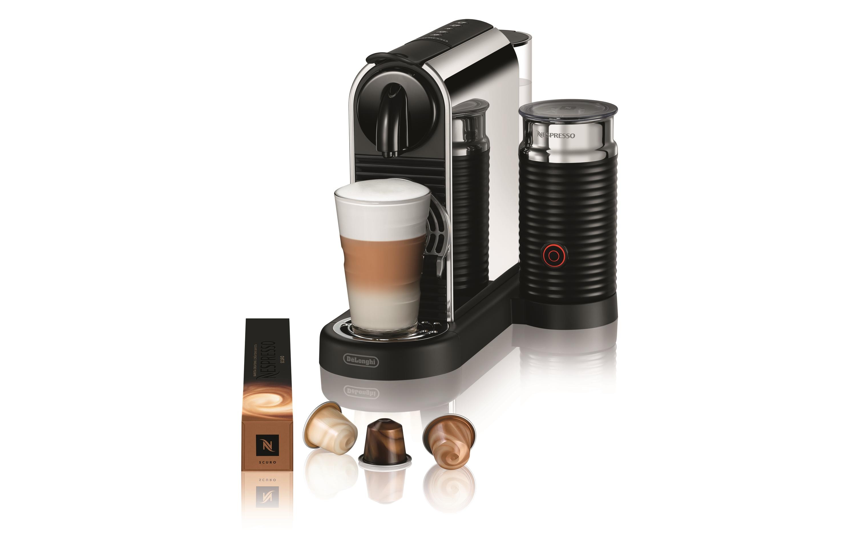 De'Longhi Kaffeemaschine Nespresso CitiZ Platinum&Milk EN330.M Silber