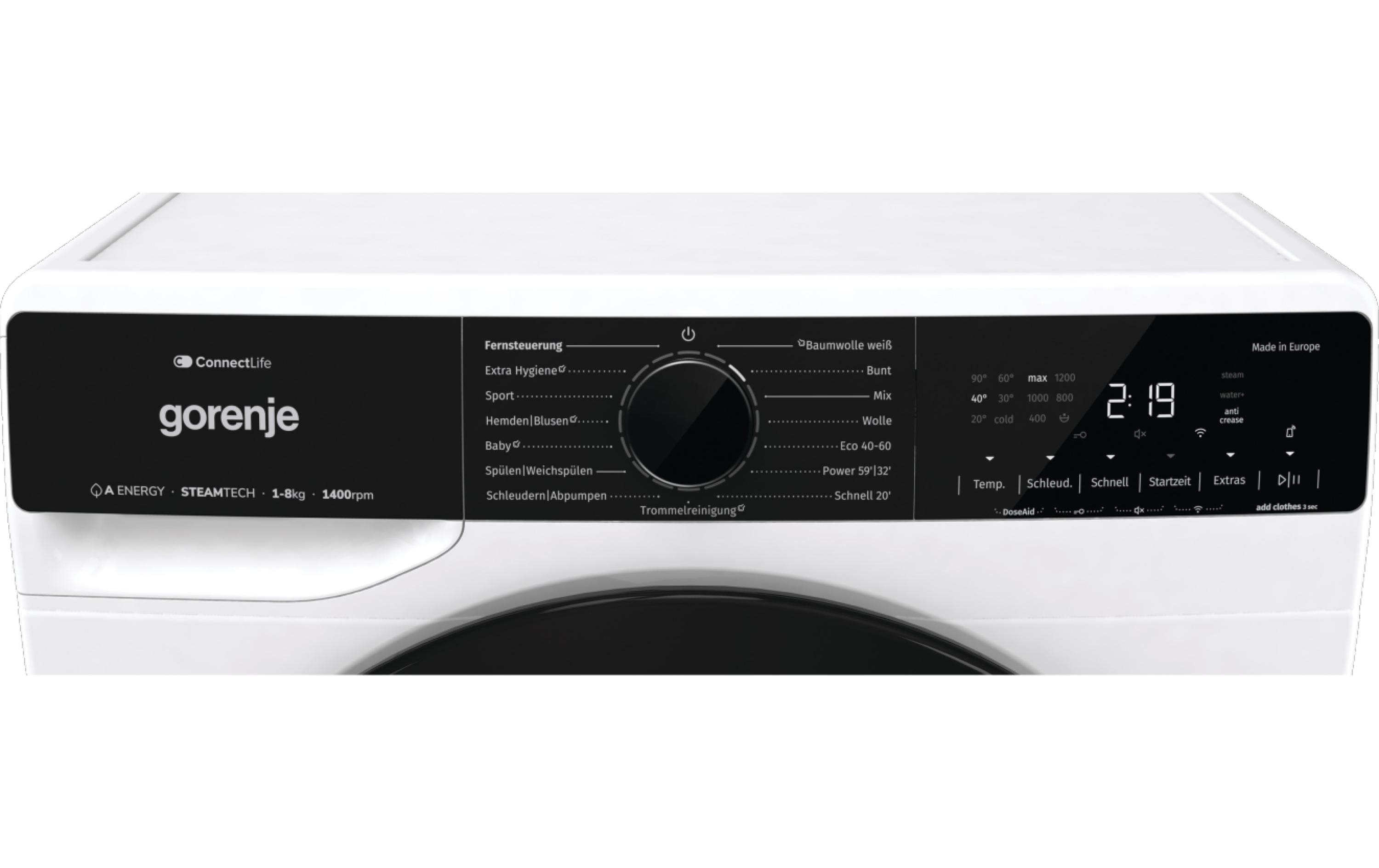 Gorenje Waschmaschine WPNA84A2TS Links