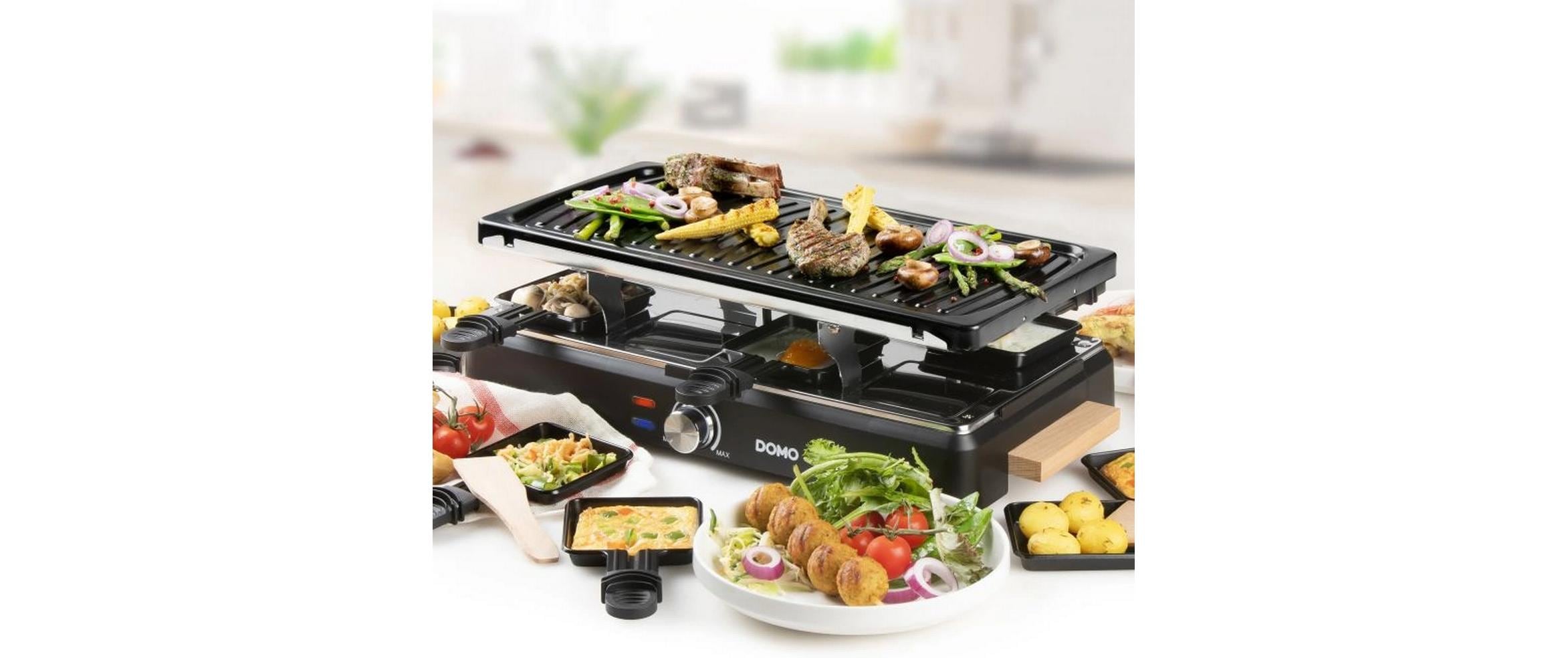 Domo Raclette-Kombination DO9262G mit Naturstein und Grillplatte
