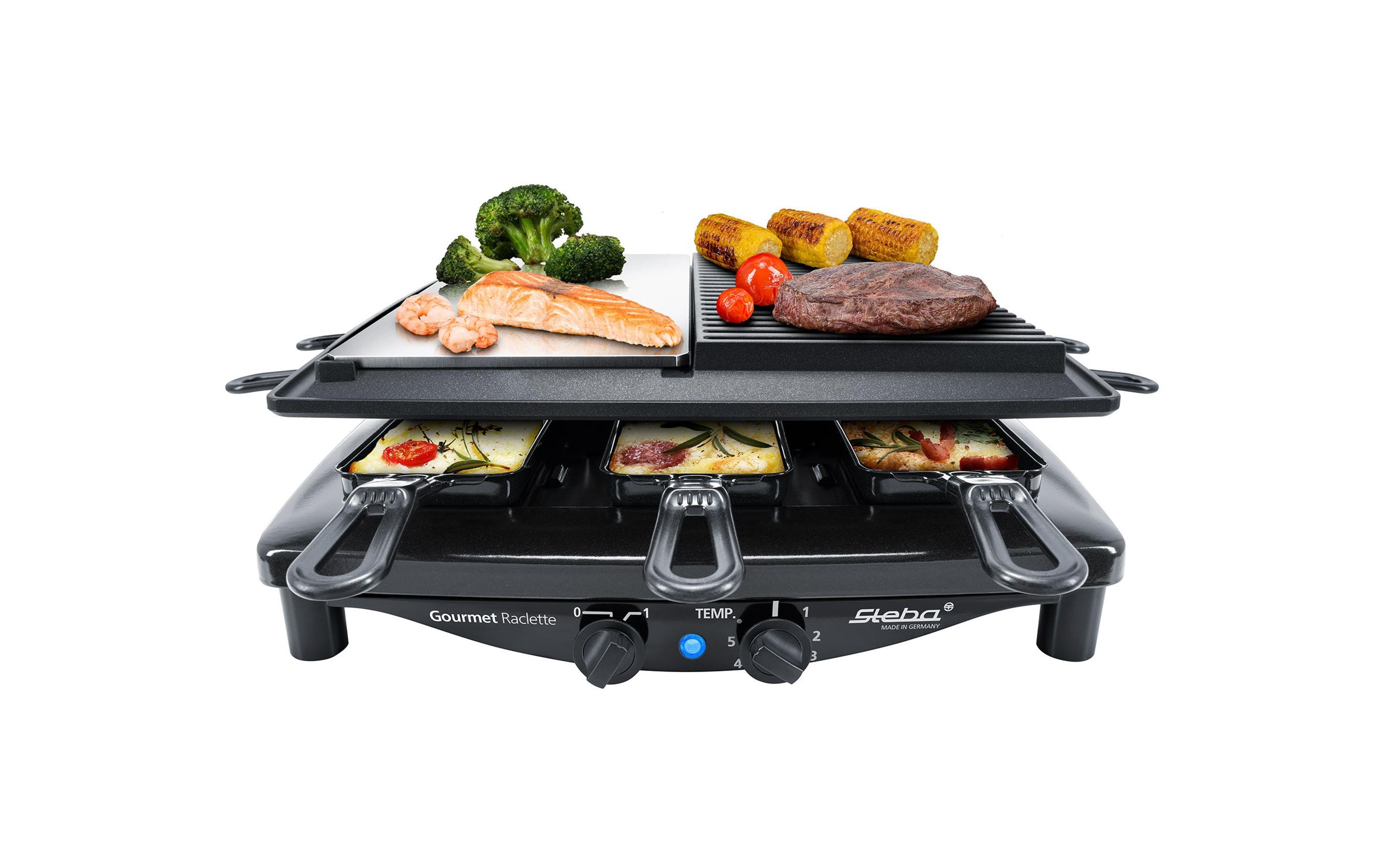 Steba Raclette RC8 Black Steel Edelstahl Schwarz