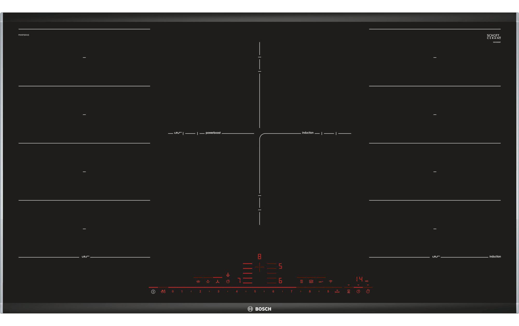 Bosch Induktionskochfeld PXV975DV1E Facetten-Design Bosch Induktionskochfeld PXV975DV1E Facetten-Design