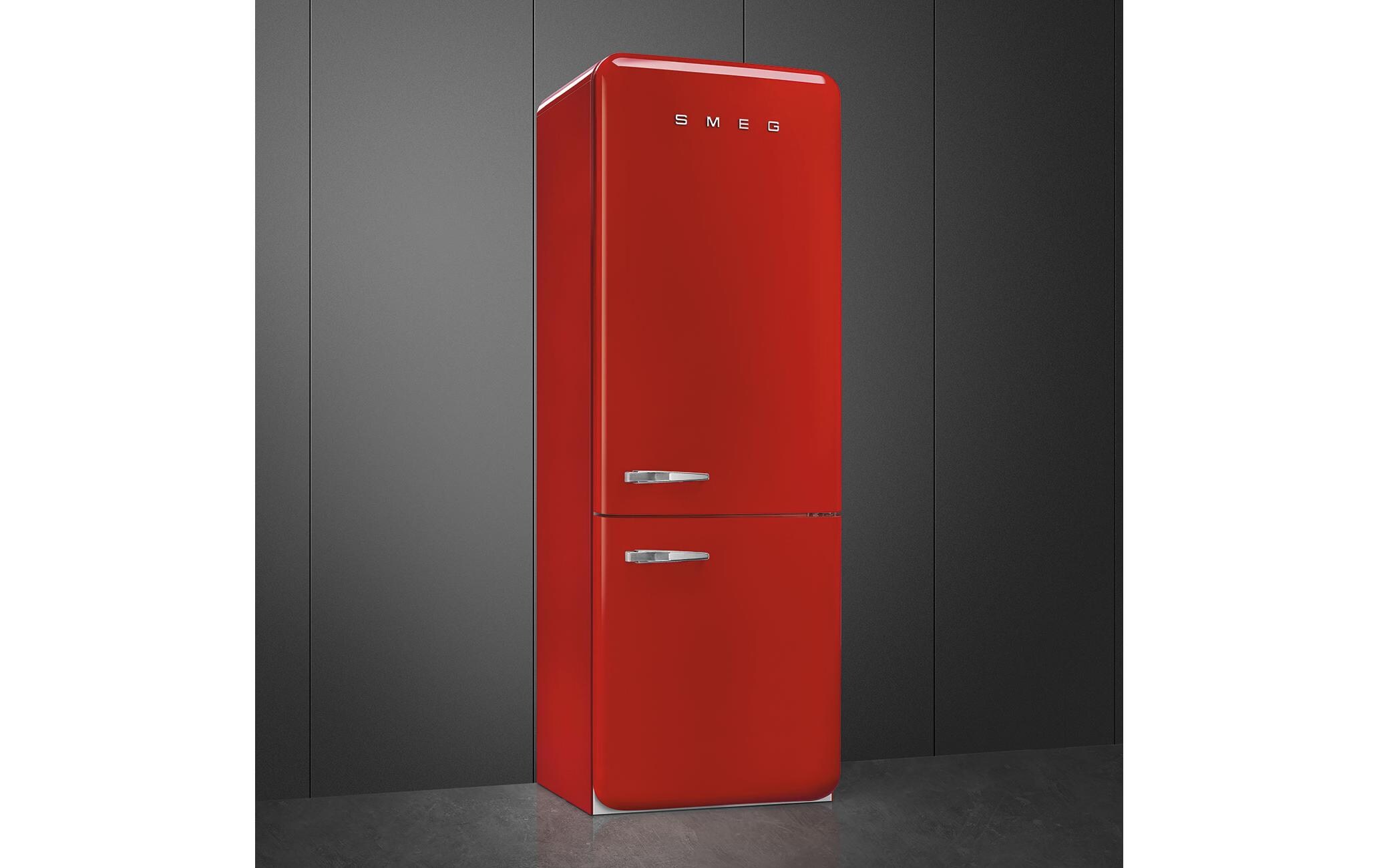 SMEG Kühl-Gefrierkombination FAB38RRD6 Rot, Rechts