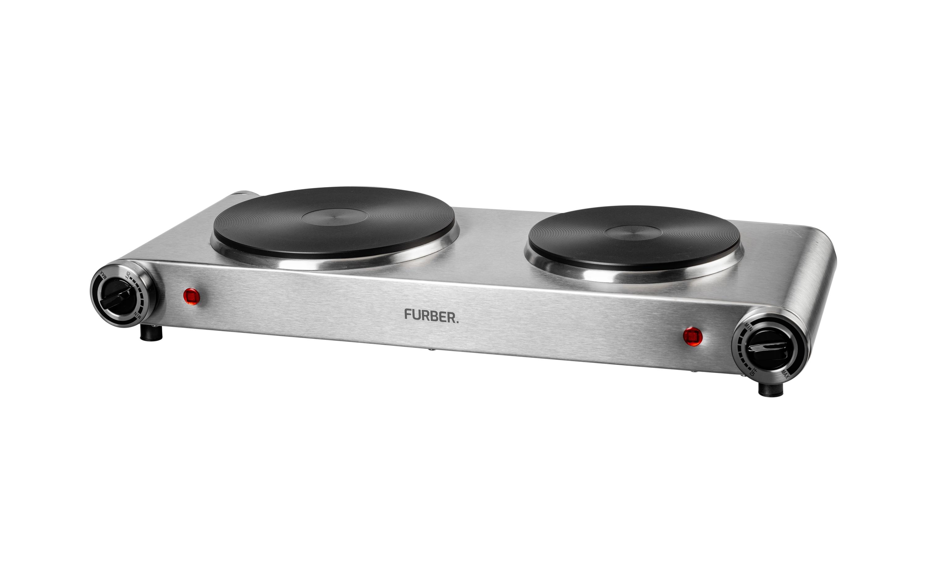 FURBER Doppelkochplatte Silber, 1500 W / 1000 W FURBER Doppelkochplatte Silber, 1500 W / 1000 W