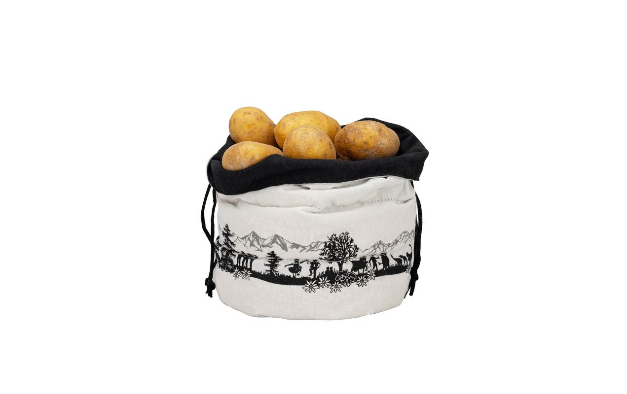 Nouvel Kirschkernkartoffeltasche «Alpfest» Beige/Schwarz