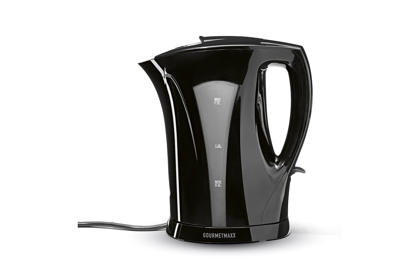 GOURMETmaxx Wasserkocher 1.7 l, Schwarz