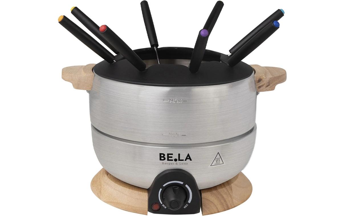 Berger Lanz Elektronisches Fondue-Set 9 Teile, Schwarz/Silber